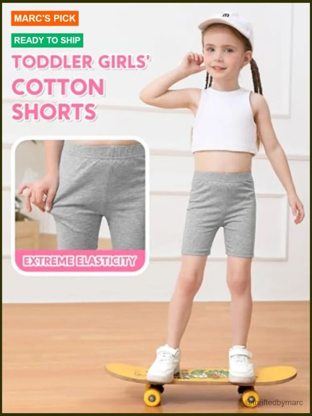 6 Pack Baby Toddler Girls Cotton Bike Shorts Soft Thickened Cartwheel Shorts